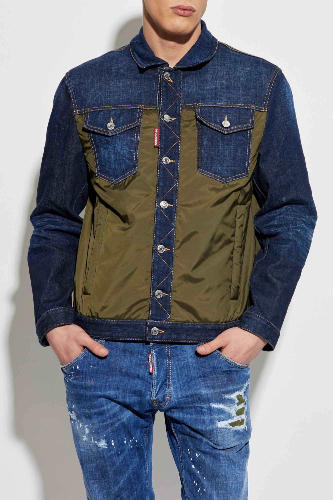 Dsquared2 Jacket with combined materials | Men's Clothing Dsquared2 Jacket with combined materials | Men's Clothing